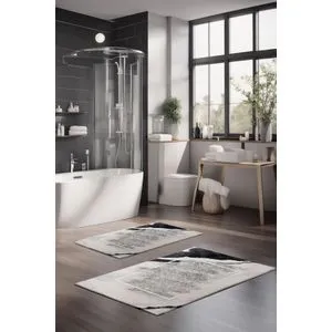 CT-5005 Multicolor Bathmat Set (2 Pieces)