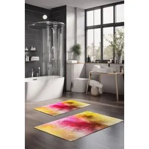 CT-5011 Multicolor Bathmat Set (2 Pieces)