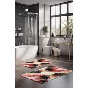 CT-5013 Multicolor Bathmat Set (2 Pieces)