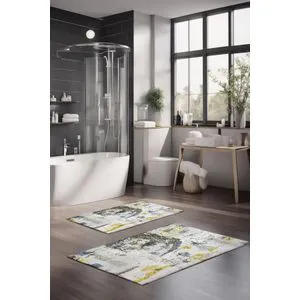 CT-5015 Set Višebojnih Kupatilskih Prostirača (2 Komada)