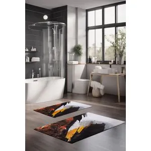 CT-5016 Multicolor Bathmat Set (2 Pieces)