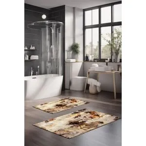 CT-5017 Set Višebojnih Kupatilskih Prostirača (2 Komada)