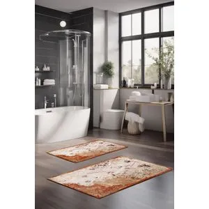 CT-5018 Set Višebojnih Kupatilskih Prostirača (2 Komada)