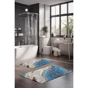 CT-5020 Multicolor Bathmat Set (2 Pieces)