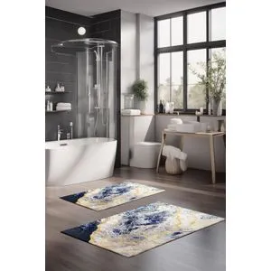 CT-5022 Multicolor Bathmat Set (2 Pieces)