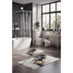 CT-5029 Multicolor Bathmat Set (2 Pieces)