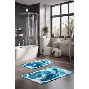 CT-5030 Multicolor Bathmat Set (2 Pieces)