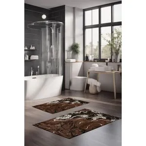 CT-5032 Set Višebojnih Kupatilskih Prostirača (2 Komada)