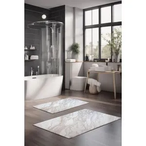 CT-5034 Multicolor Bathmat Set (2 Pieces)