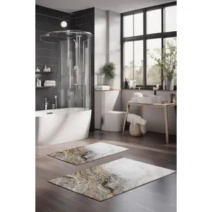 CT-5035 Multicolor Bathmat Set (2 Pieces)