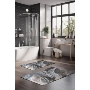CT-5036 Multicolor Bathmat Set (2 Pieces)