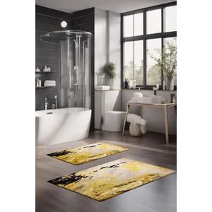 CT-5041 Set Višebojnih Kupatilskih Prostirača (2 Komada)