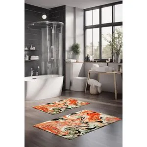 CT-5042 Multicolor Bathmat Set (2 Pieces)