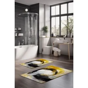 CT-5045 Multicolor Bathmat Set (2 Pieces)