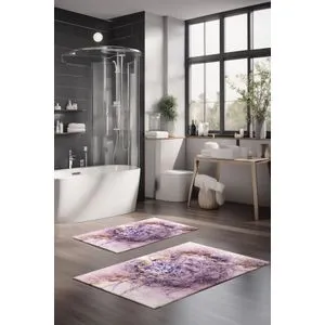 CT-5050 Multicolor Bathmat Set (2 Pieces)