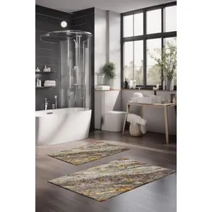 CT-5056 Multicolor Bathmat Set (2 Pieces)