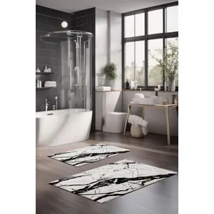 CT-5057 Multicolor Bathmat Set (2 Pieces)