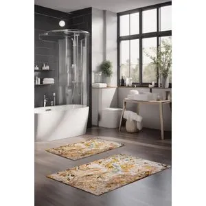 CT-5058 Multicolor Bathmat Set (2 Pieces)