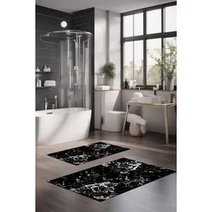 CT-5059 Set Tepiha za Kupatilo u Višebojnoj Boji (2 Komada)