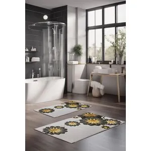 CT-5065 Multicolor Bathmat Set (2 Pieces)