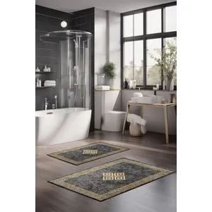 CT-5067 Set Višebojnih Kupatilskih Prostirača (2 Komada)