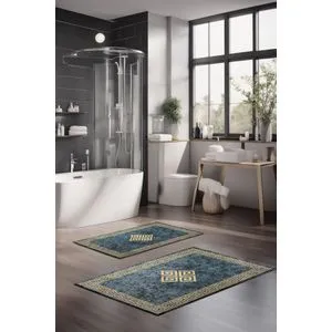 CT-5069 Multicolor Bathmat Set (2 Pieces)