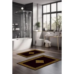 CT-5073 Multicolor Bathmat Set (2 Pieces)