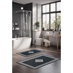 CT-5074 Multicolor Bathmat Set (2 Pieces)