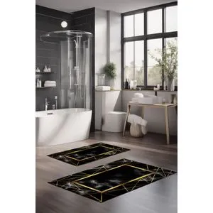 CT-5079 Multicolor Bathmat Set (2 Pieces)