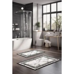 CT-5080 Multicolor Bathmat Set (2 Pieces)