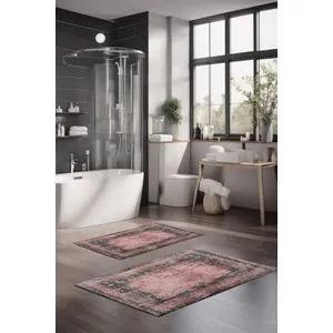 CT-5084 Multicolor Bathmat Set (2 Pieces)
