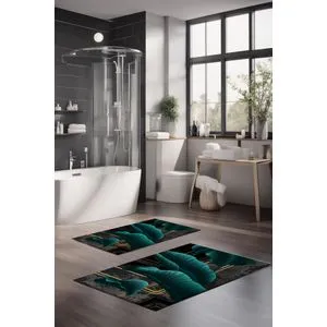 CT-5085 Set Tepiha za Kupatilo u Višebojnoj Boji (2 Komada)