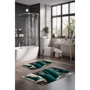 CT-5086 Multicolor Bathmat Set (2 Pieces)