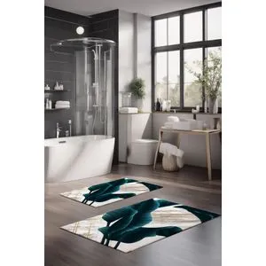 CT-5087 Multicolor Bathmat Set (2 Pieces)