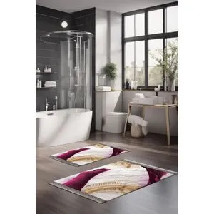 CT-5093 Set Višebojnih Kupatilskih Prostirača (2 Komada)