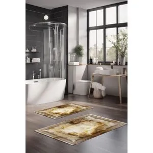 CT-5098 Multicolor Bathmat Set (2 Pieces)