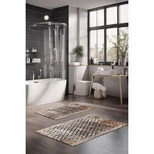 CT-5099 Multicolor Bathmat Set (2 Pieces)