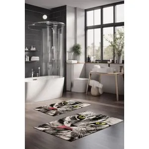 CT-5107 Multicolor Bathmat Set (2 Pieces)
