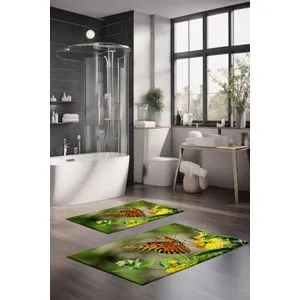 CT-5108 Multicolor Bathmat Set (2 Pieces)
