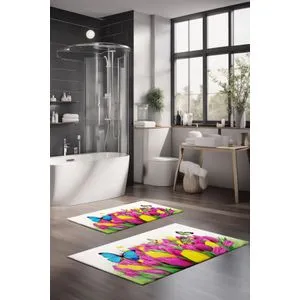 CT-5110 Set Višebojnih Kupatilskih Prostirača (2 Komada)