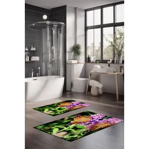 CT-5111 Multicolor Bathmat Set (2 Pieces)