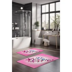 CT-5114 Multicolor Bathmat Set (2 Pieces)