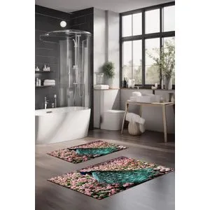 CT-5115 Multicolor Bathmat Set (2 Pieces)