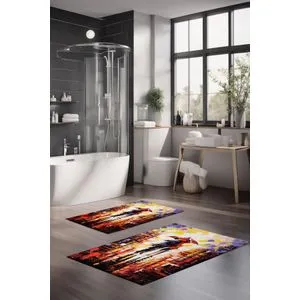 CT-5116 Multicolor Bathmat Set (2 Pieces)