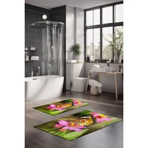 CT-5117 Multicolor Bathmat Set (2 Pieces)