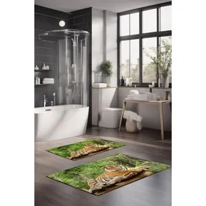 CT-5120 Multicolor Bathmat Set (2 Pieces)