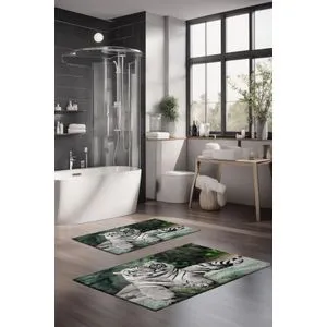 CT-5122 Set Višebojnih Kupatilskih Prostirača (2 Komada)