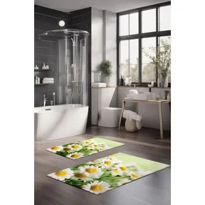CT-5124 Multicolor Bathmat Set (2 Pieces)