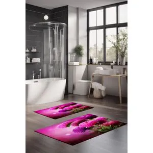 CT-5127 Multicolor Bathmat Set (2 Pieces)