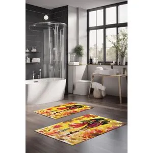 CT-5129 Multicolor Bathmat Set (2 Pieces)